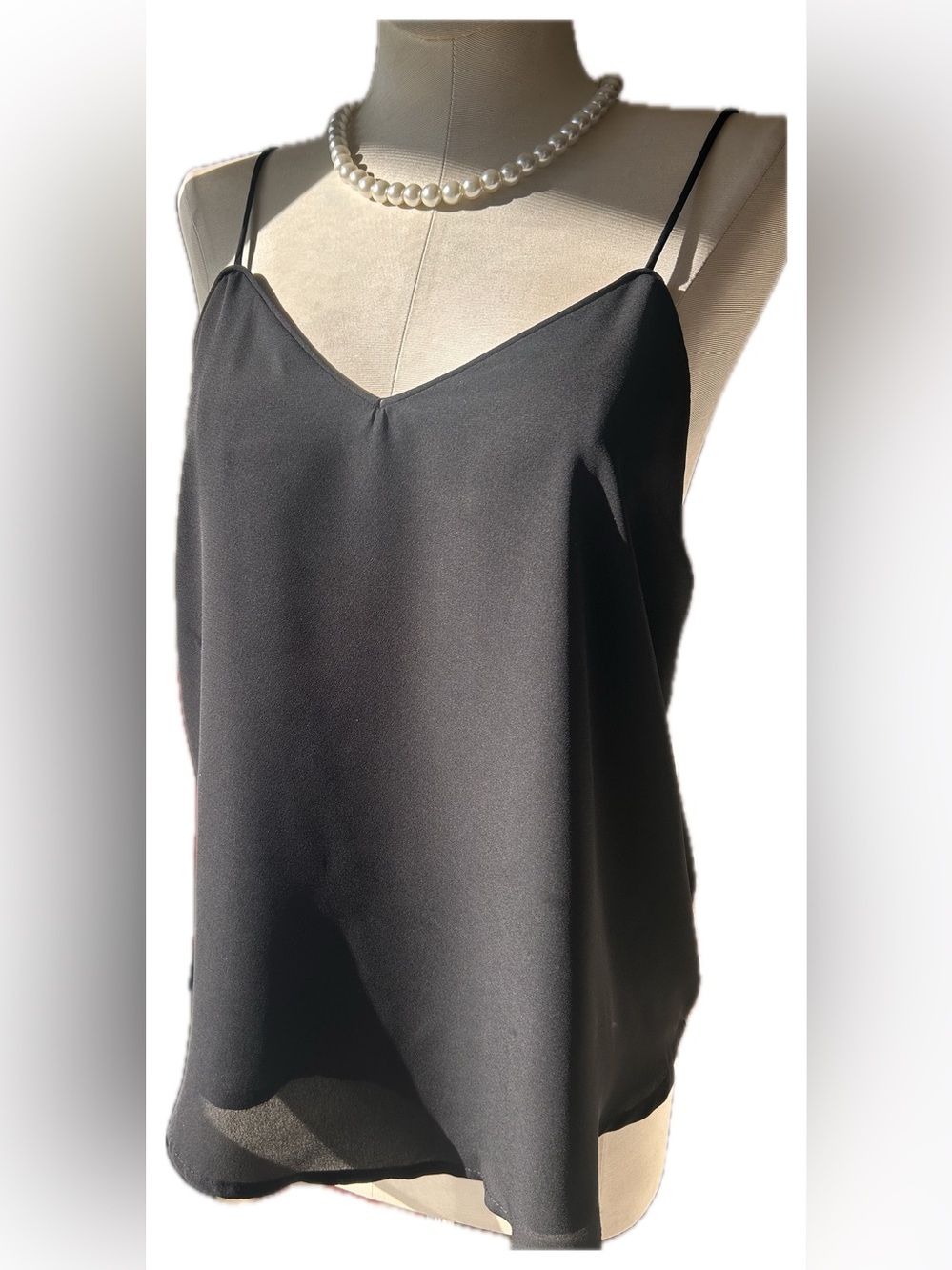 Alythea Black Spaghetti Straps Cami S. NWT